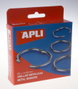 Apli Anillas Metálicas Articuladas 32 mm Niqueladas (Caja 20 ud)