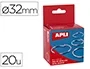 Apli Anillas Metálicas Articuladas Ø32 mm Niqueladas Caja 20 Ud