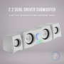 Mars Gaming MS22W Altavoces 2.2 de 35W con DSP e Iluminación RGB Blanco