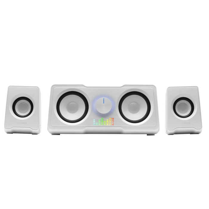 Mars Gaming MS22W Altavoces 2.2 de 35W con DSP e Iluminación RGB Blanco