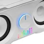 Mars Gaming Altavoces Gaming MS22W 2.2, 35W de Potencia, RGB Flow, Conexión USB y Jack 3.5mm, Color Blanco - Sistema de Sonido con 4 Altavoces y Procesador DSP