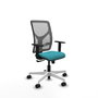 PIQUERAS Y CRESPO Silla de oficina Motilla con mecanismo Sincro, Turquesa y Gris