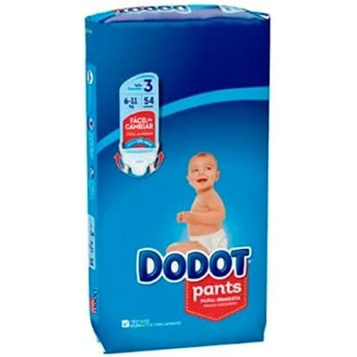 Dodot Pañales Pants Etapas Talla 3 Pañal-Braguita 6-11 kg, 54 unidades Dodot Pañales Pants Etapas Talla 3 Pañal-Braguita 6-11 kg, 54 unidades
