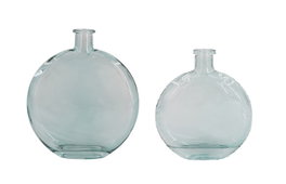 DKD Home Decor Set de 2 Jarrones de Cristal Azul