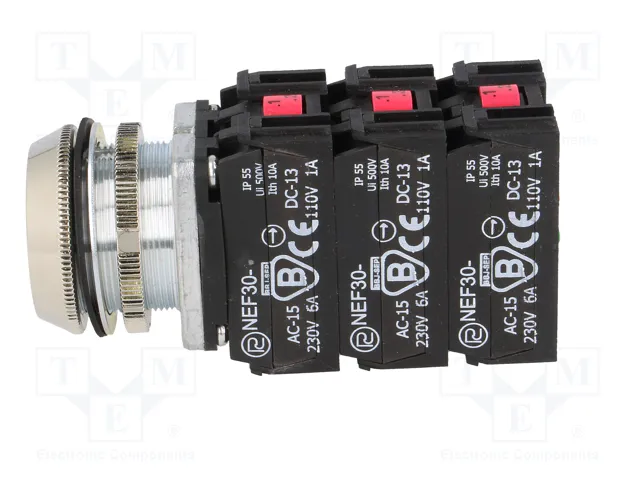 PROMET Interruptor de presión NEF30 rojo (NC x3 + NO x3) PROMET Interruptor de presión NEF30 rojo (NC x3 + NO x3)