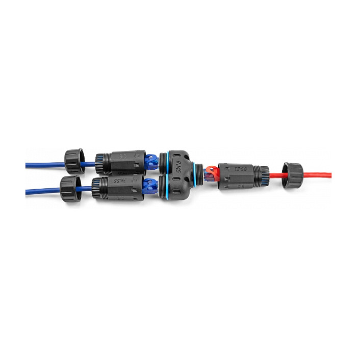 DeLOCK Conector de cable RJ45 hembra a 2 x RJ45 hembra Cat.6A impermeable DeLOCK Conector de cable RJ45 hembra a 2 x RJ45 hembra Cat.6A impermeable