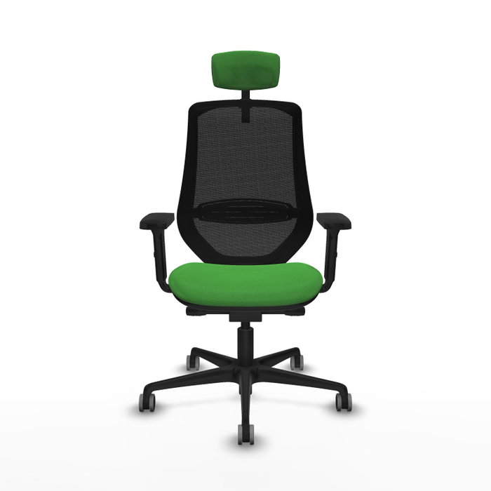 PIQUERAS Y CRESPO Silla de oficina Mardos con mecanismo Sincro/Traslack Verde y Negro