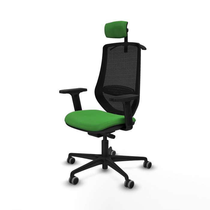 PIQUERAS Y CRESPO Silla de oficina Mardos con mecanismo Sincro/Traslack Verde y Negro