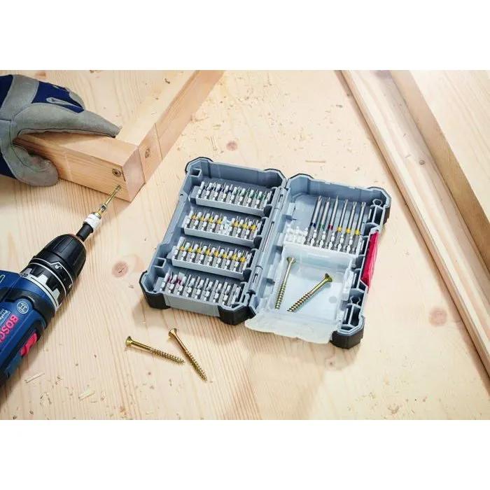 Bosch Professional Juego de 40 Puntas de Destornillador en Acero S2