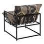 Ixia Sillón Negro-Taupe Tejido y Metal