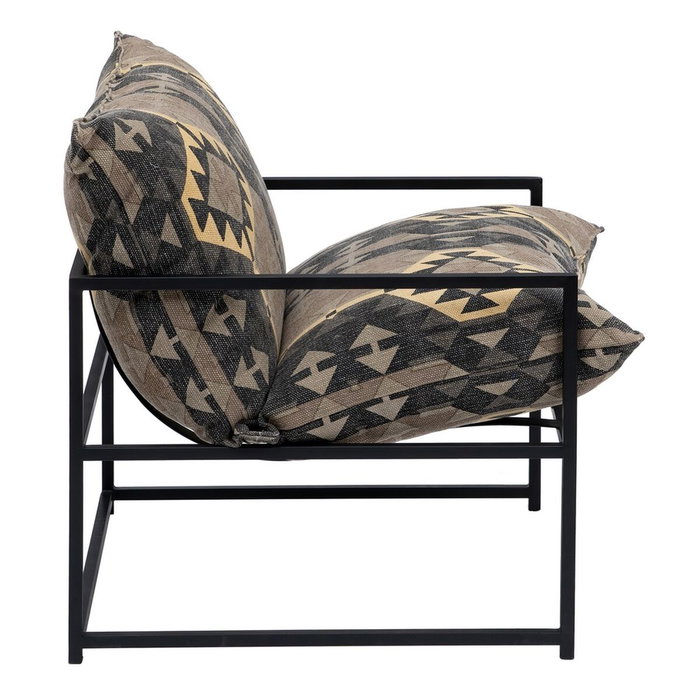 Ixia Sillón Negro-Taupe Tejido y Metal Ixia Sillón Negro-Taupe Tejido y Metal