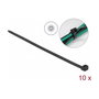DeLOCK Sujetacables resistentes a los rayos UV 1220 x 9,0 mm negro, 10 piezas
