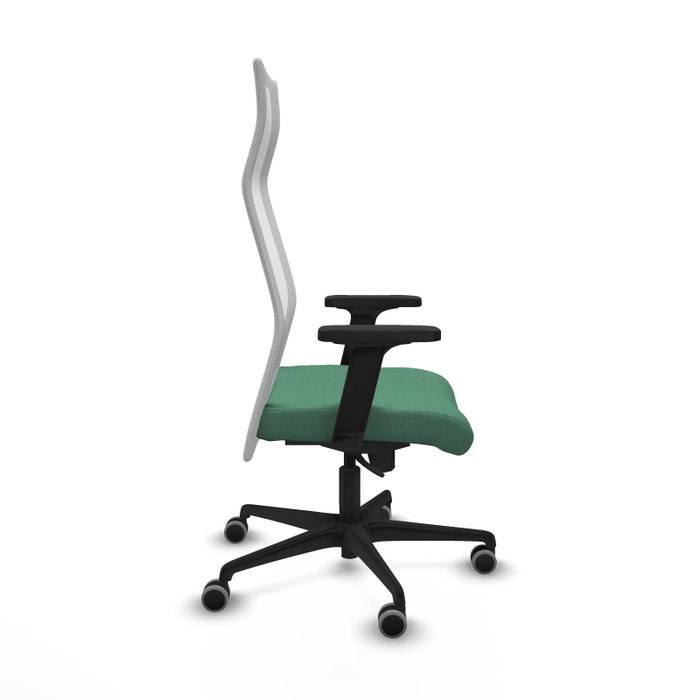 PIQUERAS Y CRESPO Sillón Albacete con Mecanismo Sincro, Tela Verde Esmeralda y Malla Blanca PIQUERAS Y CRESPO Sillón Albacete con Mecanismo Sincro, Tela Verde Esmeralda y Malla Blanca