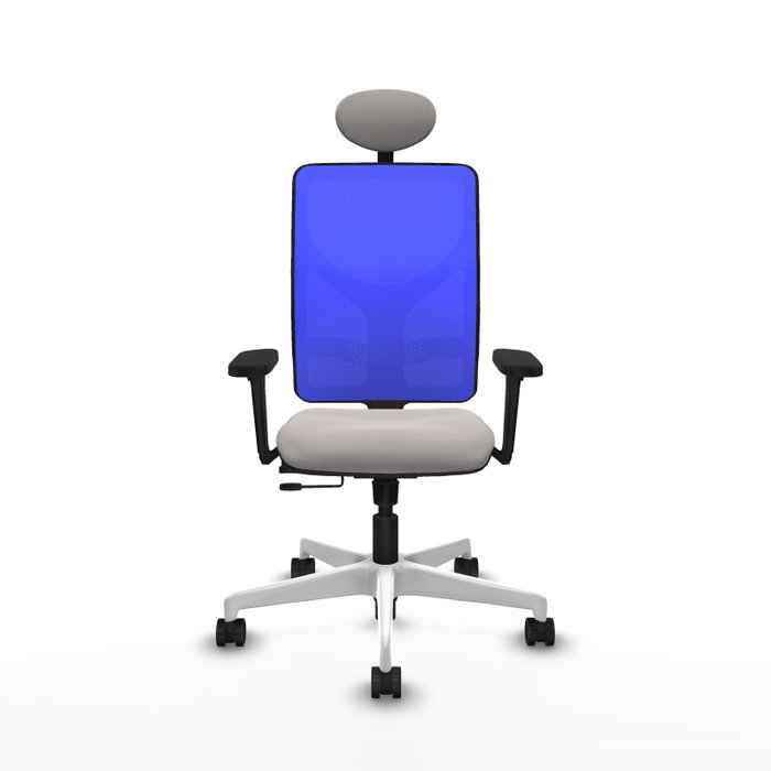 PIQUERAS Y CRESPO Silla de oficina Motilla con mecanismo Sincro/Traslack, Blanco y Azul PIQUERAS Y CRESPO Silla de oficina Motilla con mecanismo Sincro/Traslack, Blanco y Azul