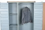 DKD Home Decor Armario Vintage Azul Celeste Metal Container 112 x 46 x 174 cm con 3 Cajones y 2 Puertas