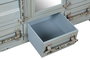 DKD Home Decor Armario Vintage Azul Celeste Metal Container 112 x 46 x 174 cm con 3 Cajones y 2 Puertas