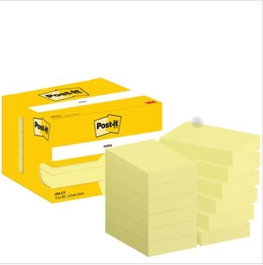 Post-It Bloc Notas Adhesivas 656 100H 51x76 Canary Yellow Paquete 12 Ud