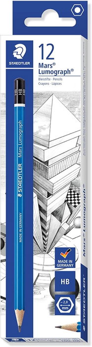 Staedtler Mars Lumograph 100 HB Lápiz de Grafito Azul