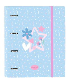 Carpeta de anillas BlackFit8 Smile Azul Rosa 27 x 32 x 3.5 cm