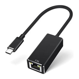 VALUE Conversor de red USB 3.2 Gen 1, Tipo C a 2.5-Gigabit-Ethernet 12.99.1134, Negro