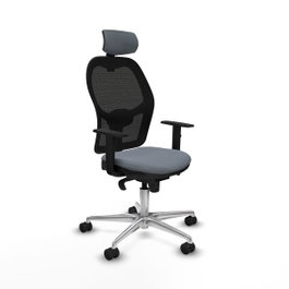 PIQUERAS Y CRESPO Silla de oficina Jorquera Gris y Negra