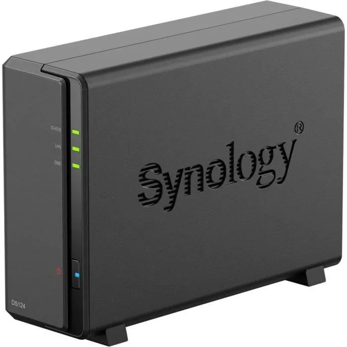 Synology DiskStation DS124 NAS de 1 bahía, 1 GB DDR4, Negro