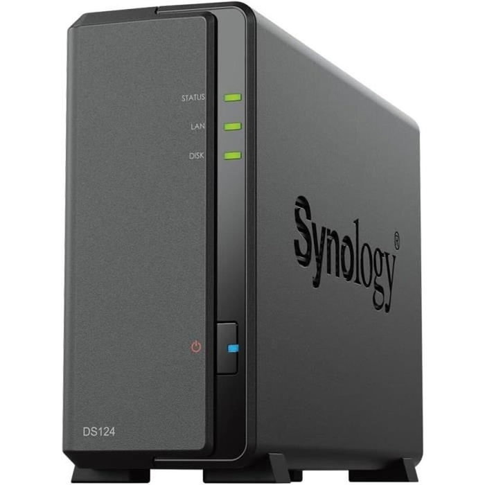 Synology DiskStation DS124 NAS de 1 Bahía Negro Synology DiskStation DS124 NAS de 1 Bahía Negro