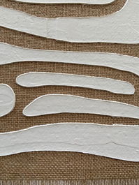 DKD Home Decor Cuadro Abstracto Lienzo Lino Blanco Beige 52.7 x 2.5 x 72.5 cm (2 Unidades)