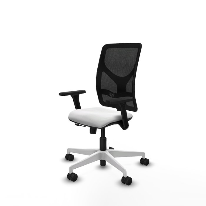 PIQUERAS Y CRESPO Silla de oficina Motilla con mecanismo Sincro/Traslack Blanco y Negro PIQUERAS Y CRESPO Silla de oficina Motilla con mecanismo Sincro/Traslack Blanco y Negro