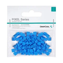DeepCool R-PIXEL-BU100-G-1 Deepcool Pixel Series - Juego de 100 Piezas para Decoración del Chasis, Tapas de Ventiladores, Caucho, Color Azul