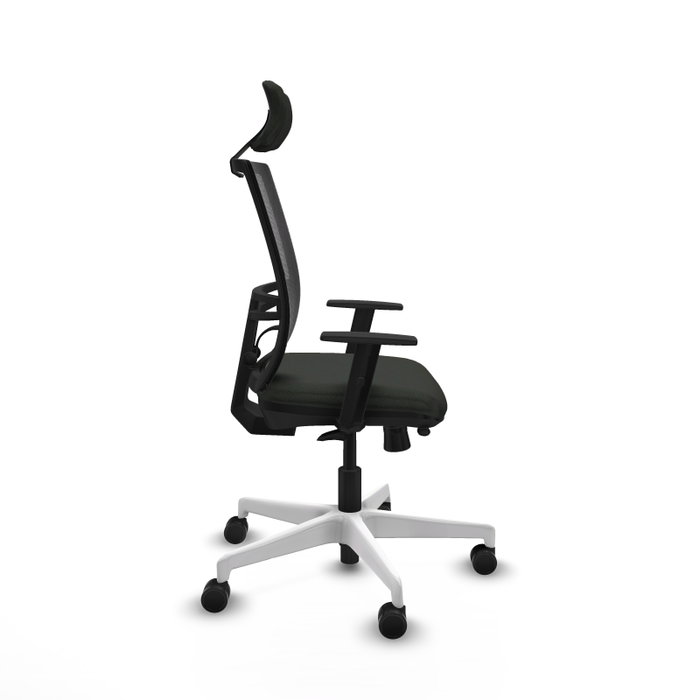 PIQUERAS Y CRESPO Silla de oficina Yunquera con mecanismo Sincro/Traslack, Negra PIQUERAS Y CRESPO Silla de oficina Yunquera con mecanismo Sincro/Traslack, Negra