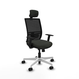 PIQUERAS Y CRESPO Silla de oficina Yunquera con mecanismo Sincro/Traslack, Negra