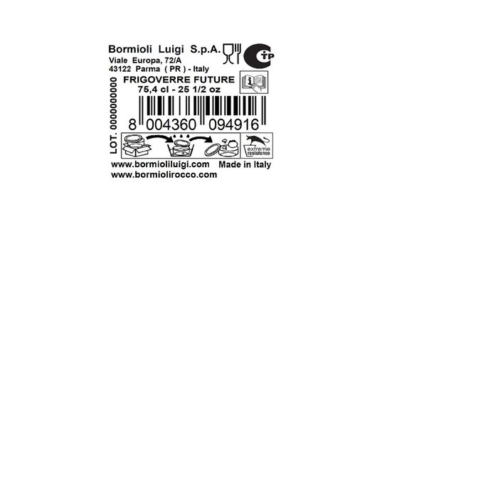 Recipiente Cuadrado Vidrio Frigoverre Future Bormioli Rocco 12x12x11,5 cm -75 cL (12 Unidades)