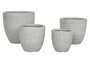 DKD Home Decor Set de 4 Maceteros de Magnesia Gris 44x44x43 cm