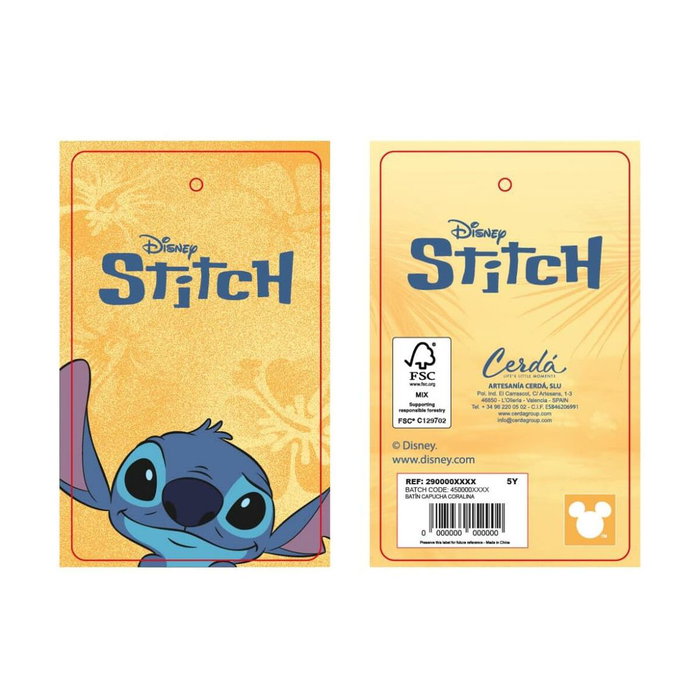 Cerdá Batín Coral Fleece Aplicaciones Stitch Azul 12 Años