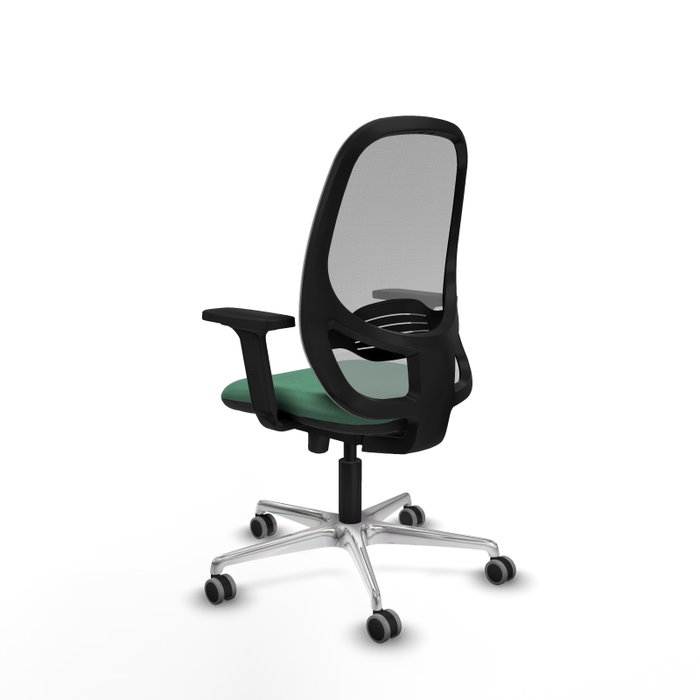PIQUERAS Y CRESPO Silla de oficina Cilanco con mecanismo Sincro/Traslack, Tela Verde esmeralda y Malla Gris PIQUERAS Y CRESPO Silla de oficina Cilanco con mecanismo Sincro/Traslack, Tela Verde esmeralda y Malla Gris