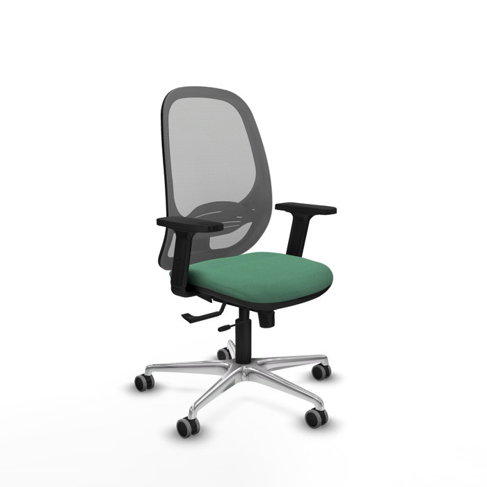 PIQUERAS Y CRESPO Silla de oficina Cilanco con mecanismo Sincro/Traslack, Tela Verde esmeralda y Malla Gris PIQUERAS Y CRESPO Silla de oficina Cilanco con mecanismo Sincro/Traslack, Tela Verde esmeralda y Malla Gris