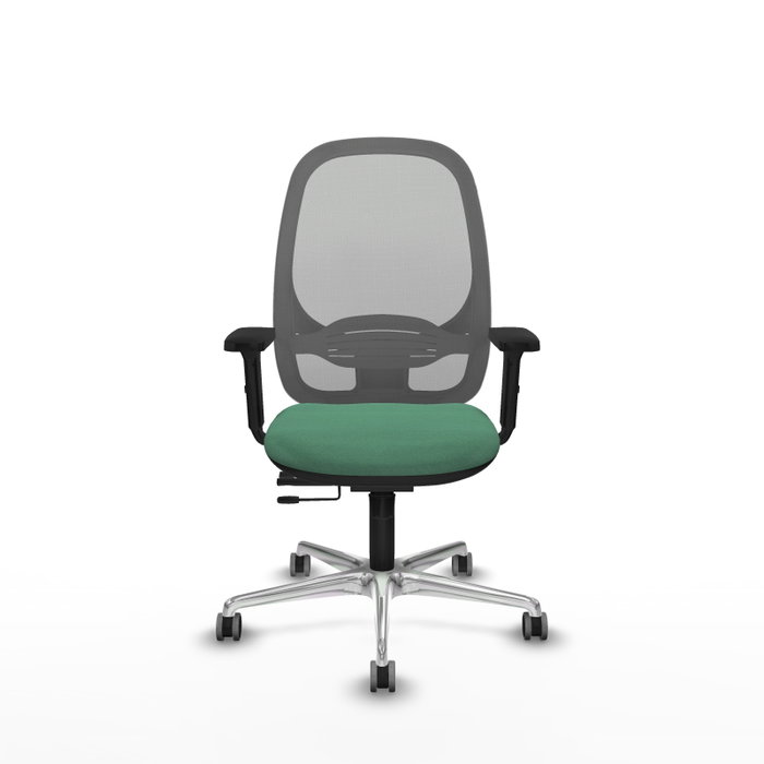PIQUERAS Y CRESPO Silla de oficina Cilanco con mecanismo Sincro/Traslack, Tela Verde esmeralda y Malla Gris PIQUERAS Y CRESPO Silla de oficina Cilanco con mecanismo Sincro/Traslack, Tela Verde esmeralda y Malla Gris