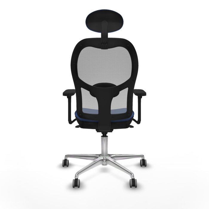 PIQUERAS Y CRESPO Silla de oficina Jorquera con mecanismo Sincro, tela Azul marino y malla Gris PIQUERAS Y CRESPO Silla de oficina Jorquera con mecanismo Sincro, tela Azul marino y malla Gris