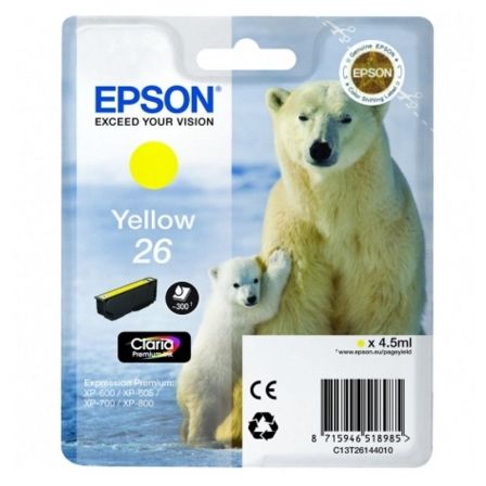 Epson Claria Premium Cartucho Amarillo 26 T2614