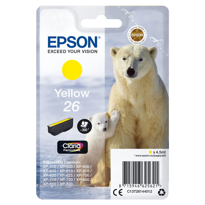 Epson Claria Premium Cartucho Amarillo 26 T2614