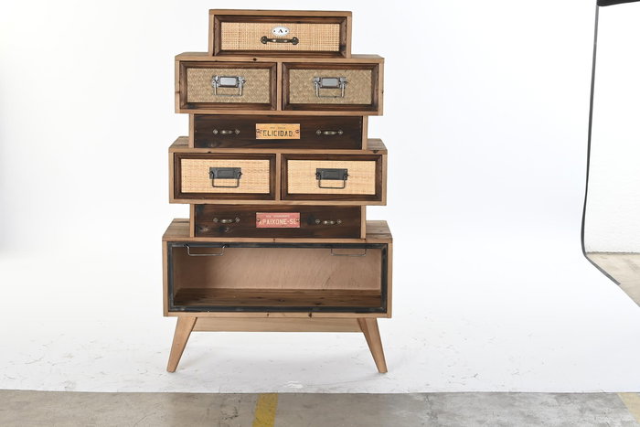 Cajonera Vintage DKD Home Decor Natural 33.5 x 111 x 70 cm