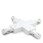 Conector X Carril Bifásico Blanco para Focos de LEDs