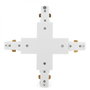 Conector X para Carril Bifásico Blanco – Accesorio para Focos LED
