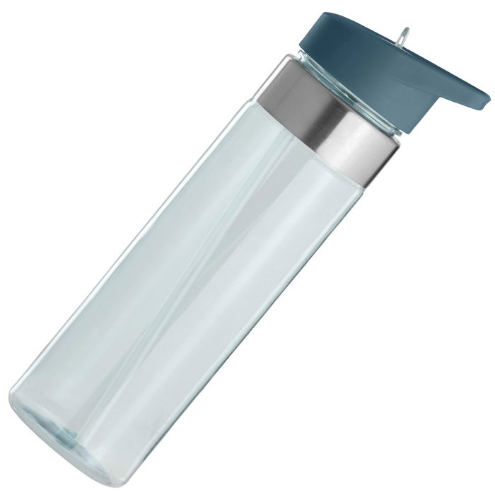 Botella Day 700 Ml Con Pajita Plegable, Libre de BPA, Tritán y PP, Hasta 70ºC, Apta Lavavajillas