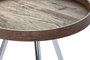DKD Home Decor Mesita Auxiliar Moderno Marron Oscuro Plateado Acero MDF 45.8 x 47.5 x 45.8 cm