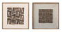 DKD Home Decor Cuadro Madera Reciclada Pino 62x4x62 3D Surtido de 2 Unidades