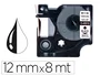 Q-connect MK-221 Cinta para Rotuladoras Brother, Blanco-Negro 9mm x 8m, Consumible Compatible para Etiquetas de Oficina, Taller o Tienda