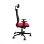 PIQUERAS Y CRESPO Silla de oficina Mardos con Mecanismo Sincro/Traslack Rojo y Negro