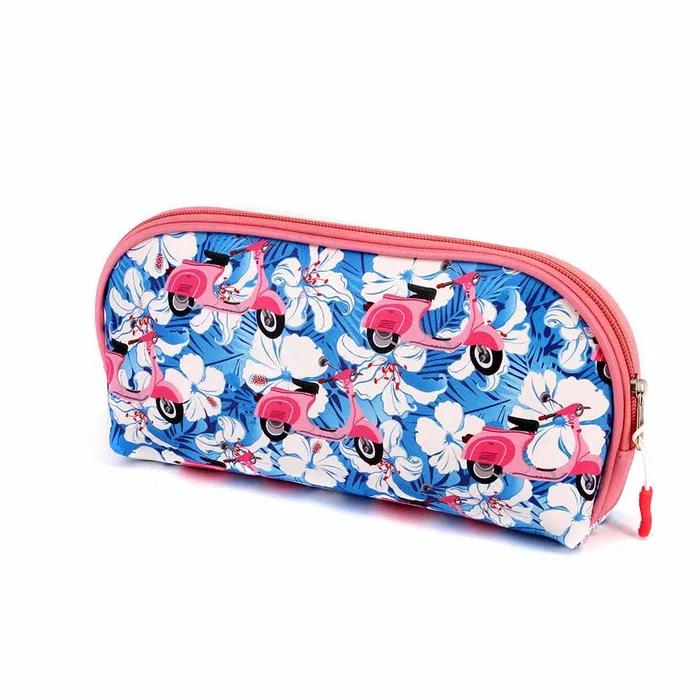 Oh My Pop Neceser Jelly Pequeño Pink Scooter Azul Nailon Mujer 27x14x7 cm